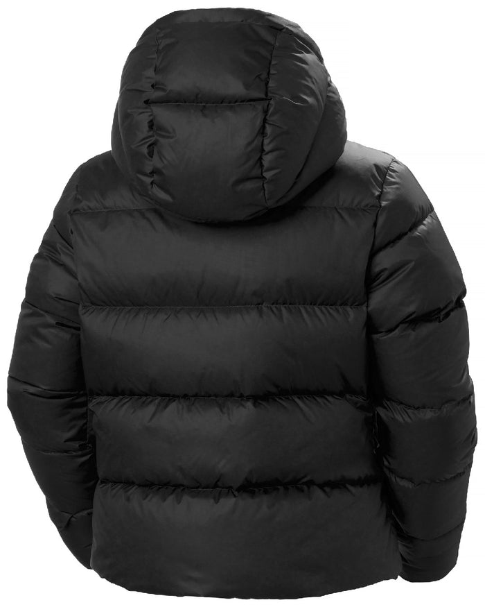 Black Coloured Helly Hansen Womens Essence Down Jacket on white background #colour_black