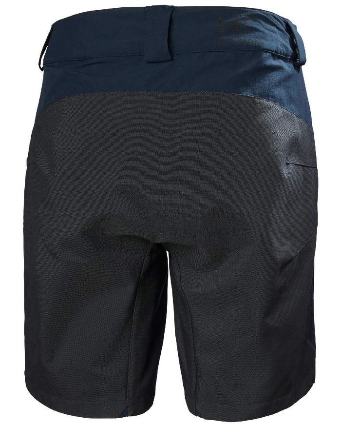 Navy coloured Helly Hansen Womens HP Racing Deck Shorts on white background #colour_navy