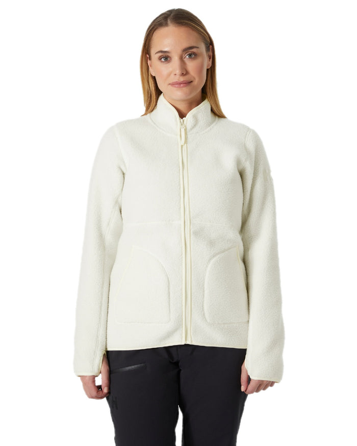 Snow Coloured Helly Hansen Womens Imperial Pile Jacket on white background #colour_snow