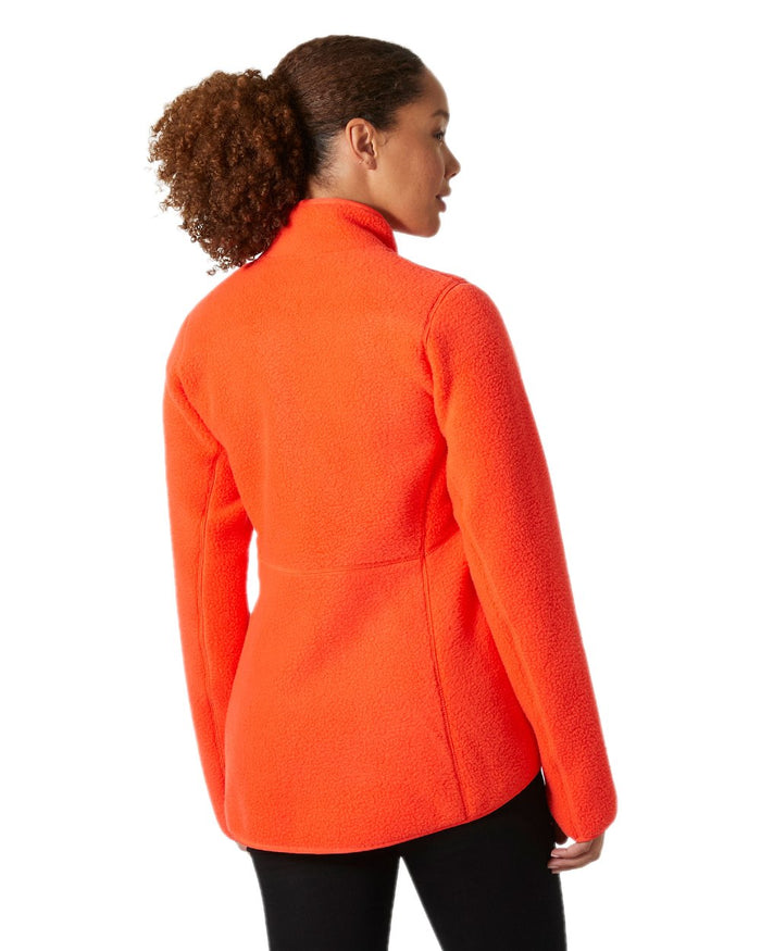 Cherry Tomato Coloured Helly Hansen Womens Imperial Pile Jacket on white background #colour_cherry-tomato