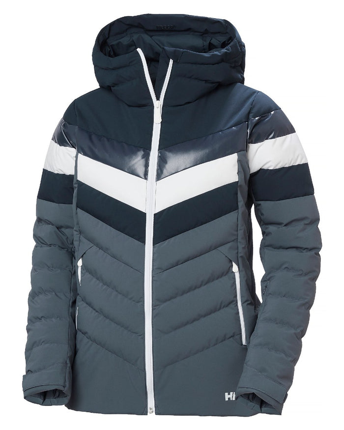 Navy Coloured Helly Hansen Womens Imperial Puffy 2.0 Jacket on white background #colour_navy