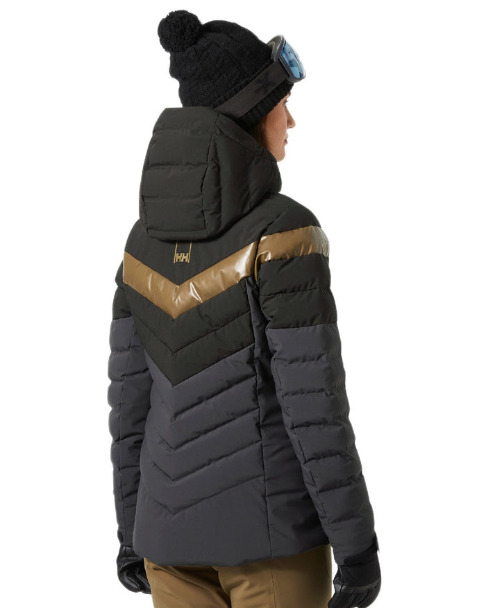 Black Coloured Helly Hansen Womens Imperial Puffy 2.0 Jacket on white background #colour_black