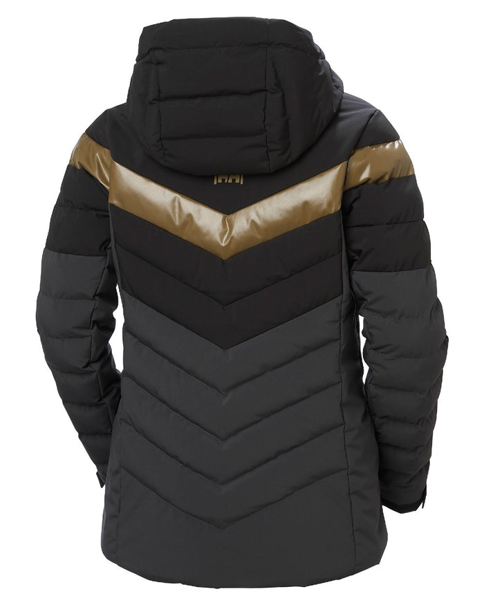 Black Coloured Helly Hansen Womens Imperial Puffy 2.0 Jacket on white background #colour_black