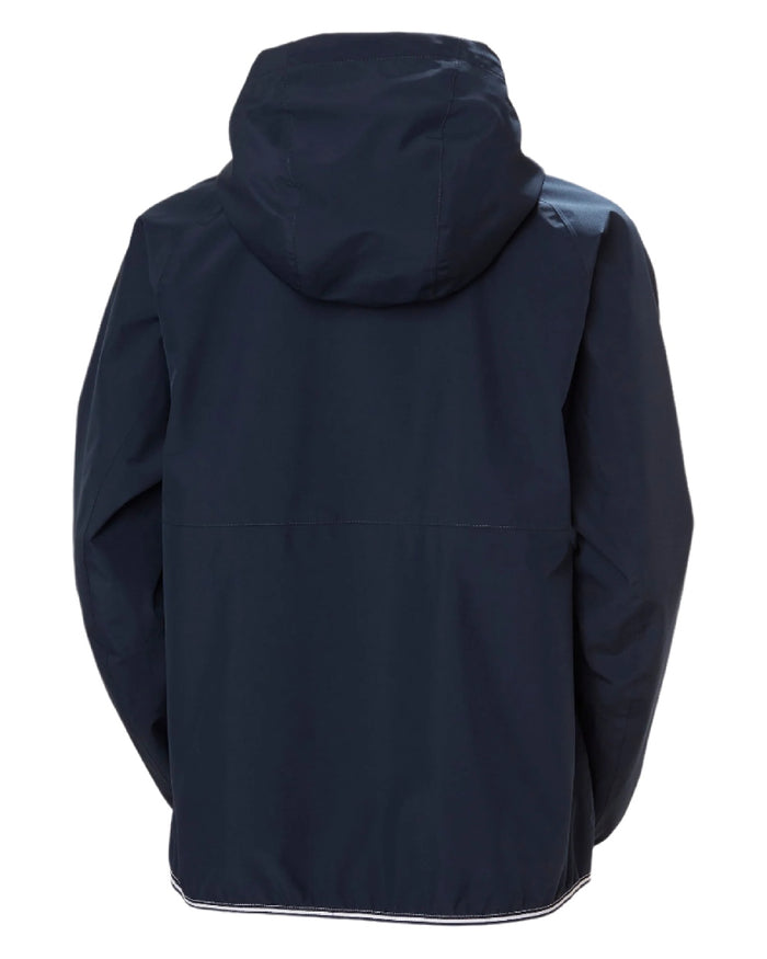 Navy coloured Helly Hansen Womens Koster Rain Jacket on white background #colour_navy