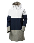 White coloured Helly Hansen Womens Koster Raincoat on white background #colour_white