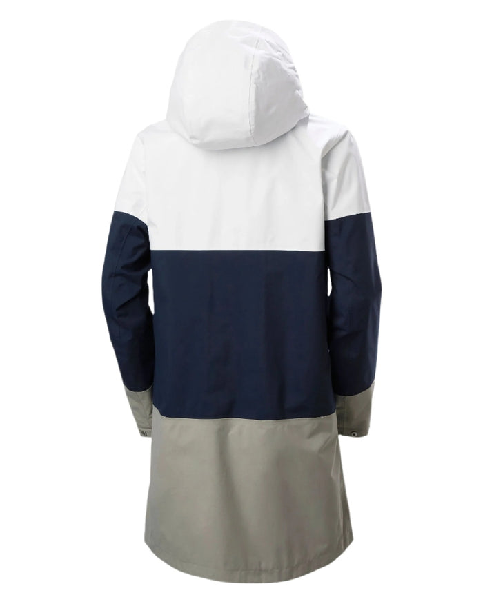 White coloured Helly Hansen Womens Koster Raincoat on white background #colour_white