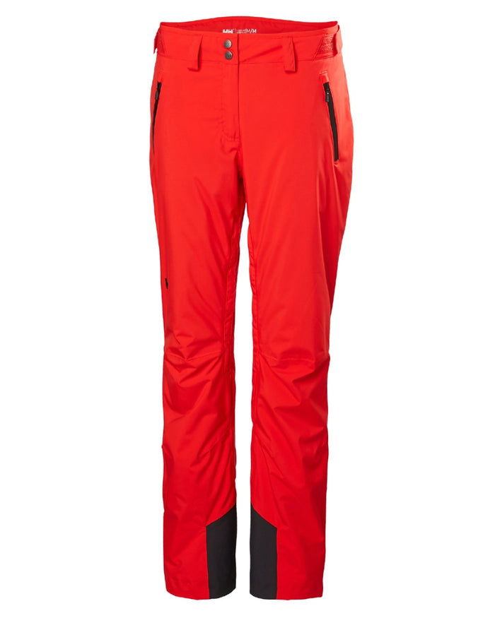Alert Red Coloured Helly Hansen Womens Legendary Insulated Ski Pants on white background #colour_alert-red