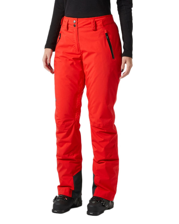 Alert Red Coloured Helly Hansen Womens Legendary Insulated Ski Pants on white background #colour_alert-red
