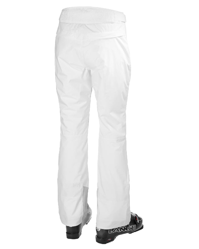 White Coloured Helly Hansen Womens Legendary Insulated Ski Pants on white background #colour_white