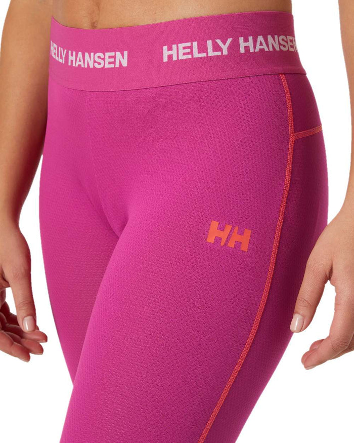 Magenta 2 Coloured Helly Hansen Womens Lifa Active Base Layer Pants on white background #colour_magenta-2