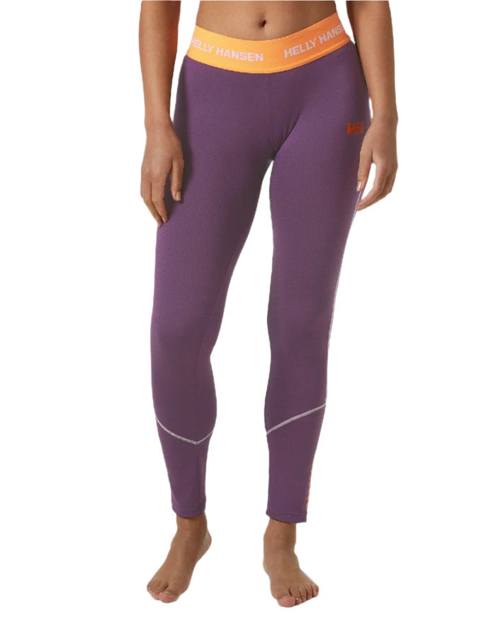 Amethyst Coloured Helly Hansen Womens Lifa Active Base Layer Pants on white background #colour_amethyst