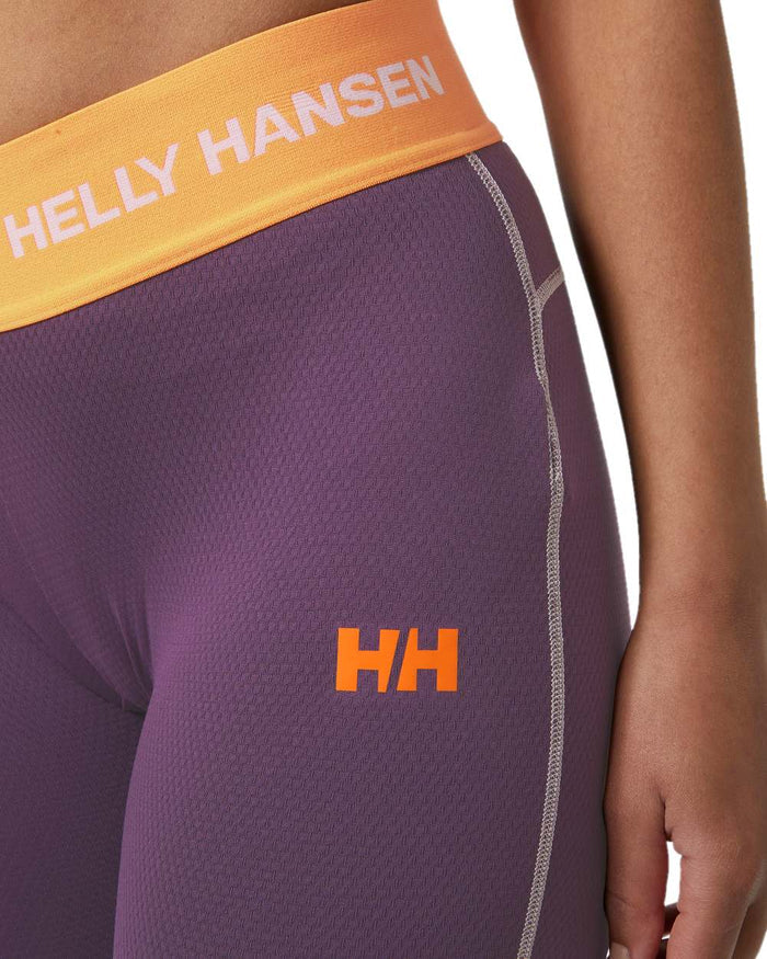 Amethyst Coloured Helly Hansen Womens Lifa Active Base Layer Pants on white background #colour_amethyst