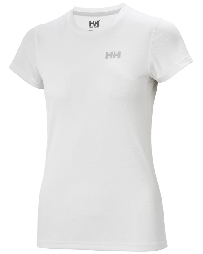White coloured Helly Hansen Womens Lifa Active Solen T-Shirt on white background
#colour_white
