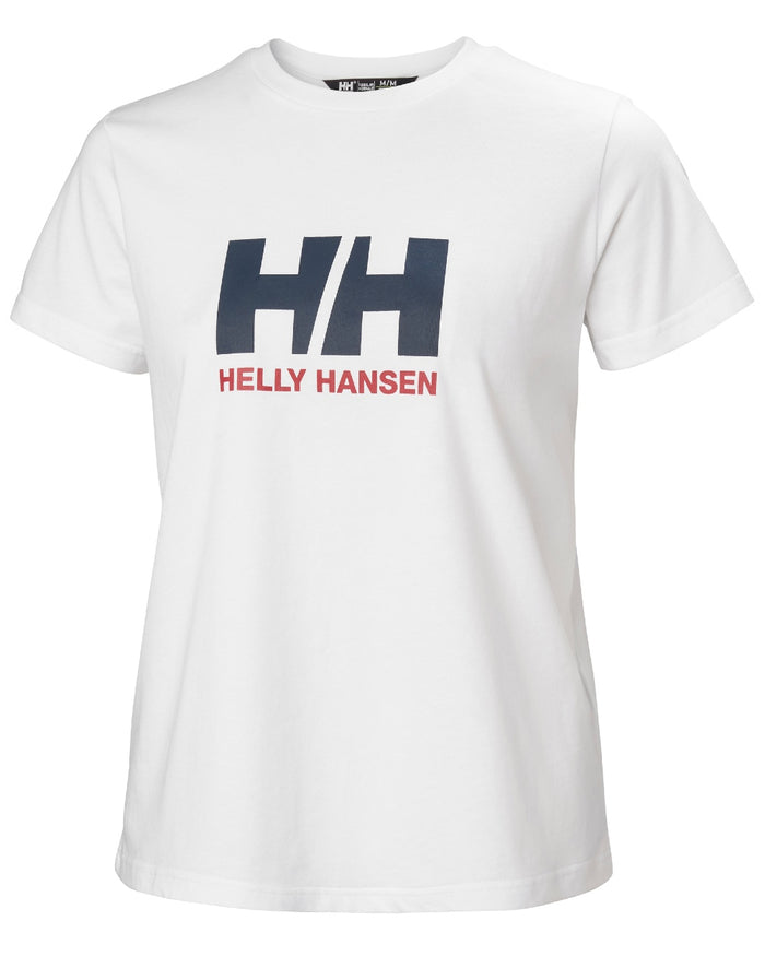 White Coloured Helly Hansen Womens Logo T-Shirt 3.0 on white background #colour_white