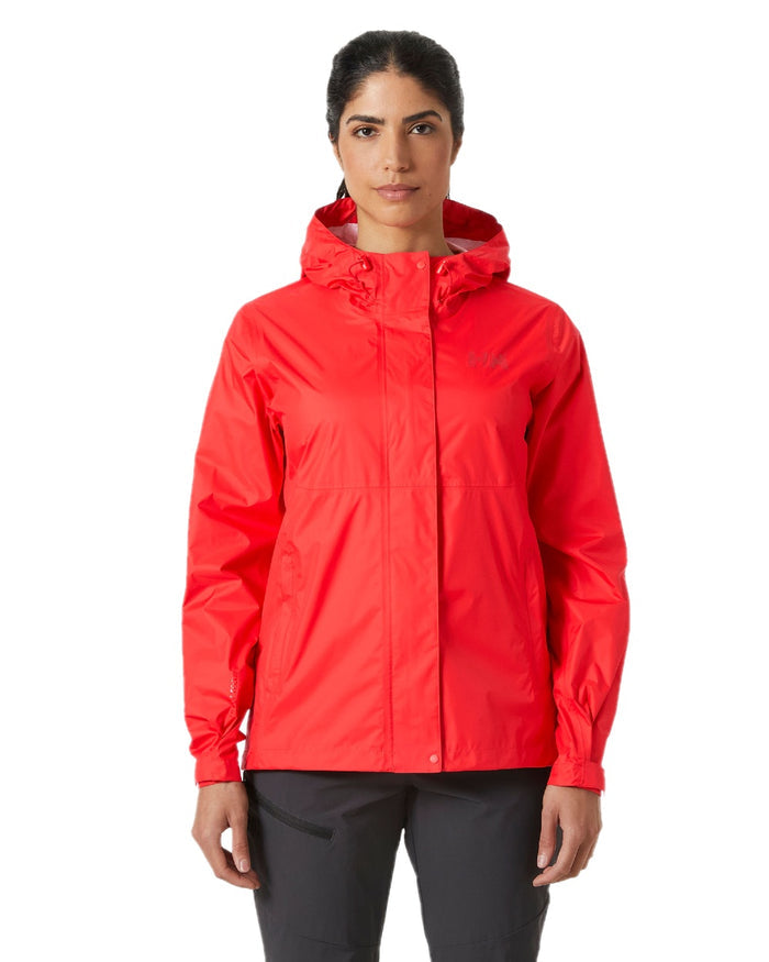 Alert Red coloured Helly Hansen Womens Loke Jacket 2.0 on white background #colour_alert-red