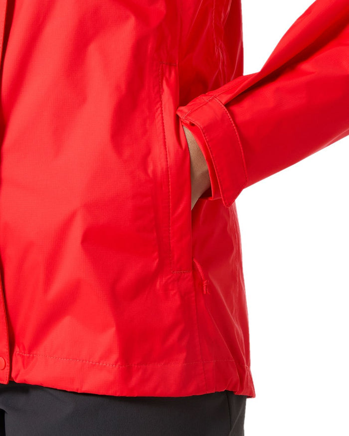 Alert Red coloured Helly Hansen Womens Loke Jacket 2.0 on white background #colour_alert-red
