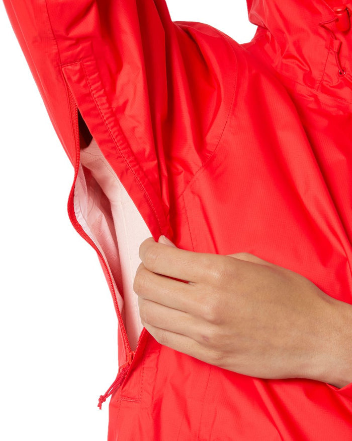 Alert Red coloured Helly Hansen Womens Loke Jacket 2.0 on white background #colour_alert-red