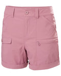 Wildberry coloured Helly Hansen Womens Maridalen Shorts on white background #colour_wildberry