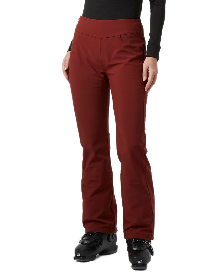 Mars Red Coloured Helly Hansen Womens Nora Softshell Pants on white background #colour_mars-red