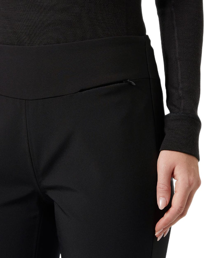 Black Coloured Helly Hansen Womens Nora Softshell Pants on white background #colour_black