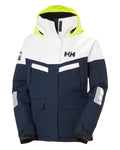 Navy coloured Helly Hansen Womens Pier 4.0 Jacket on white background #colour_navy