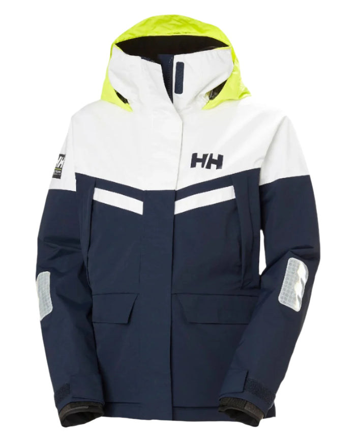 Navy coloured Helly Hansen Womens Pier 4.0 Jacket on white background #colour_navy