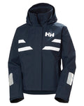 Navy coloured Helly Hansen Womens Quayside Jacket on white background #colour_navy