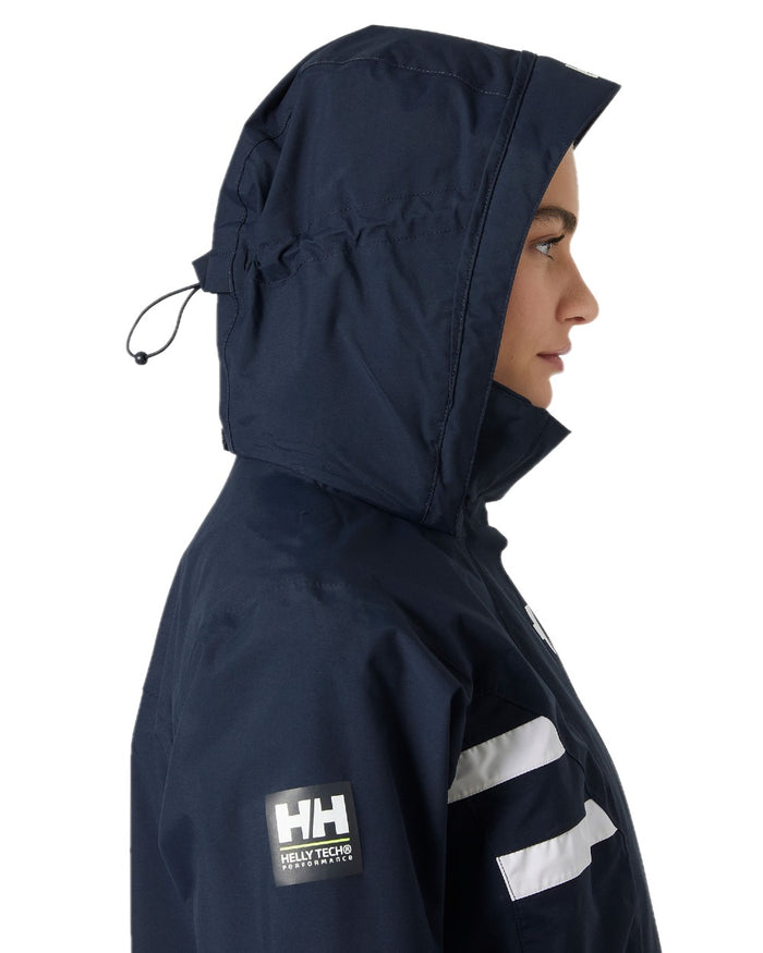 Navy coloured Helly Hansen Womens Quayside Jacket on white background #colour_navy