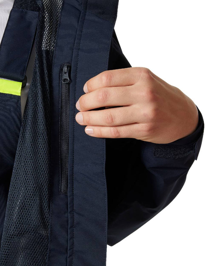 Navy coloured Helly Hansen Womens Quayside Jacket on white background #colour_navy