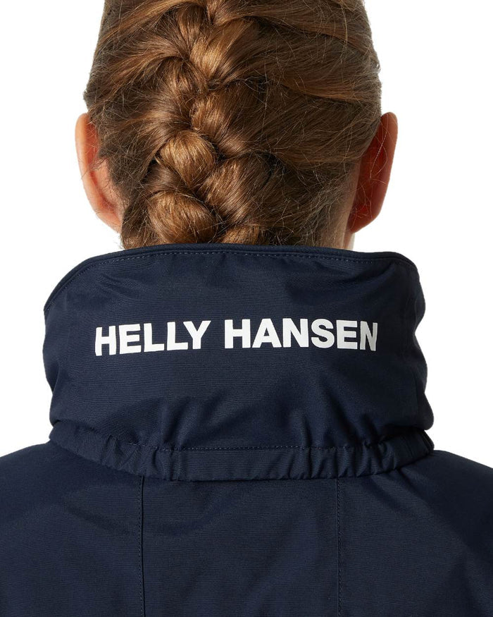 Navy coloured Helly Hansen Womens Quayside Jacket on white background #colour_navy