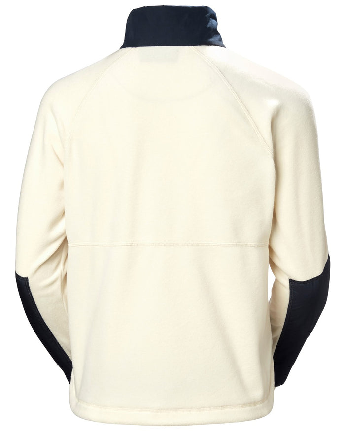 Cream coloured Helly Hansen Womens Rig Fleece Jacket on white background #colour_cream
