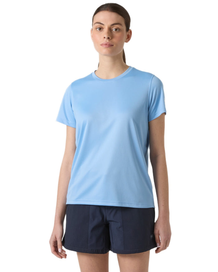 Bright Blue coloured Helly Hansen Womens Tech T-Shirt 2.0 on white background #colour_bright-blue