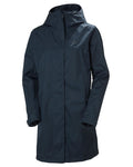 Navy coloured Helly Hansen Womens Vancouver Raincoat on white background #colour_navy