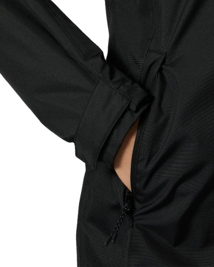 Black coloured Helly Hansen Womens Vancouver Raincoat on white background #colour_black