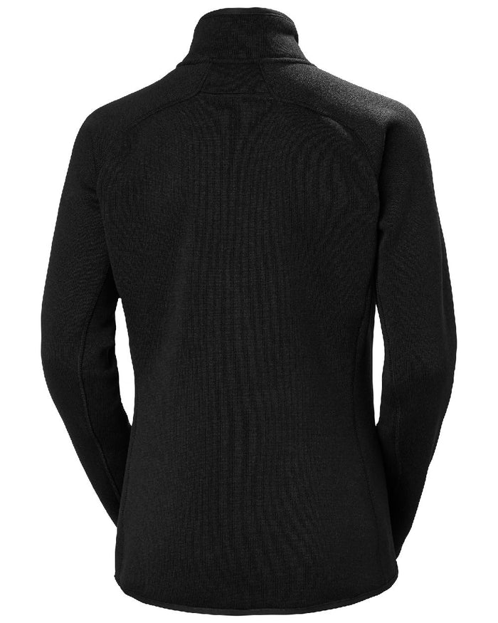 Black Coloured Helly Hansen Womens Varde Half Zip 2.0 on white background #colour_black