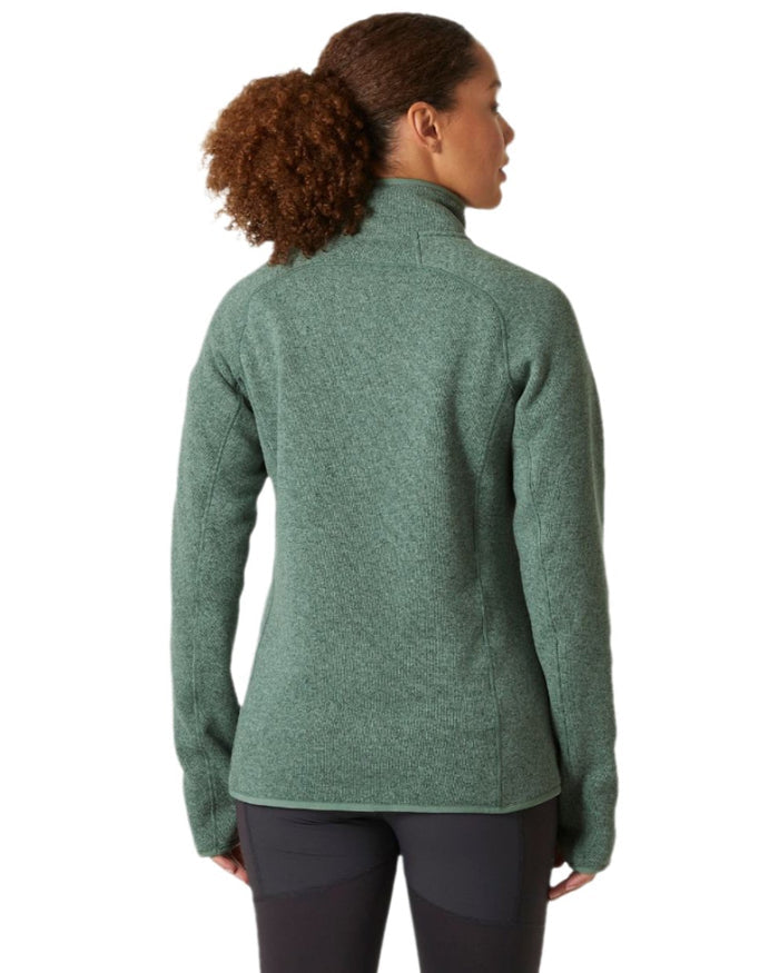 Cactus Coloured Helly Hansen Womens Varde Half Zip 2.0 on white background #colour_cactus