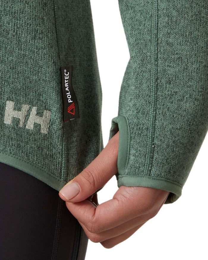 Cactus Coloured Helly Hansen Womens Varde Half Zip 2.0 on white background #colour_cactus