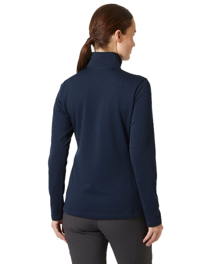 Navy coloured Helly Hansen Womens Versalite Half Zip Fleece on white background #colour_navy