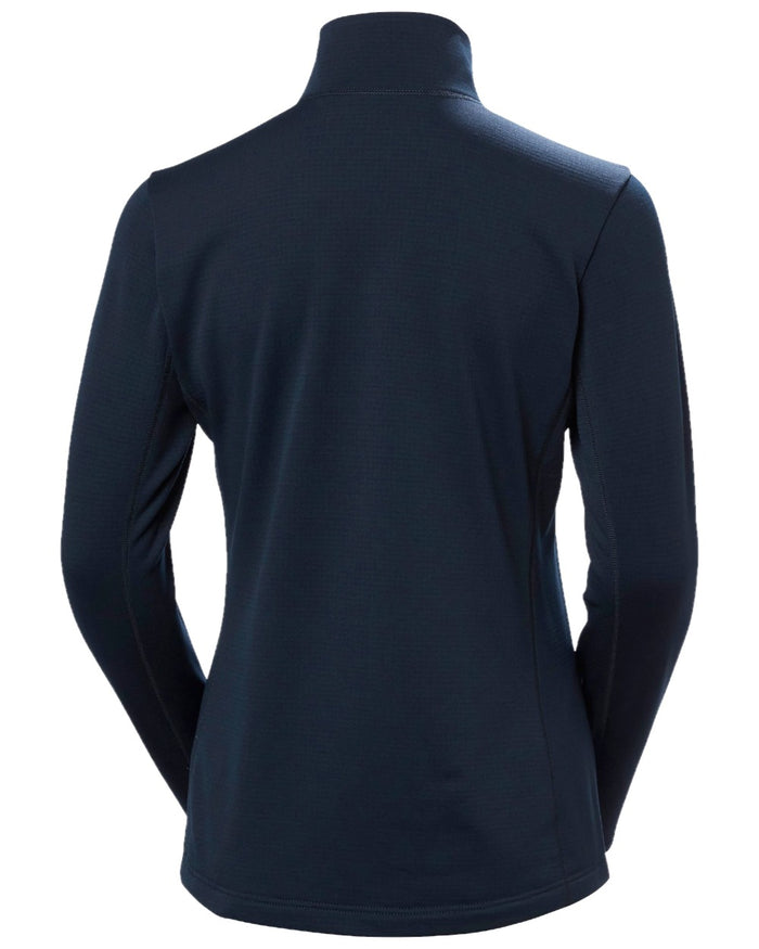 Navy coloured Helly Hansen Womens Versalite Half Zip Fleece on white background #colour_navy