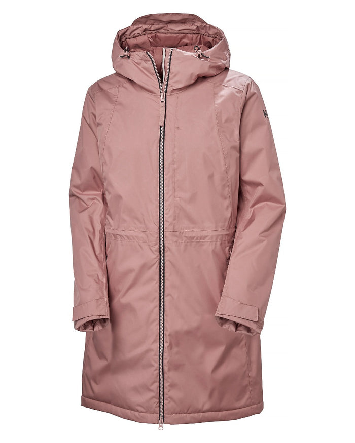 Ash Rose Coloured Helly Hansen Womens Westport Insulated Coat on white background #colour_ash-rose