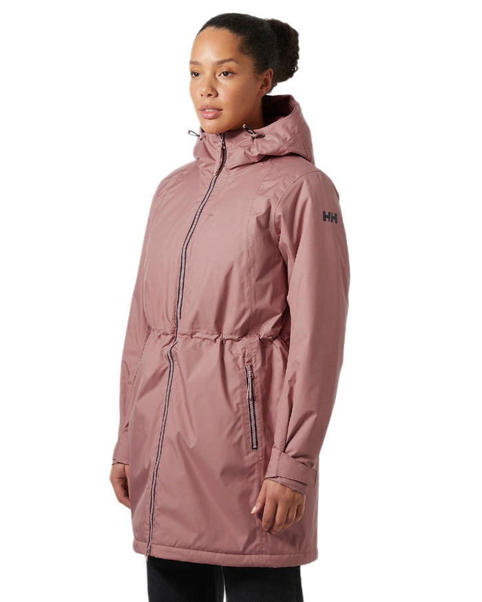 Ash Rose Coloured Helly Hansen Womens Westport Insulated Coat on white background #colour_ash-rose