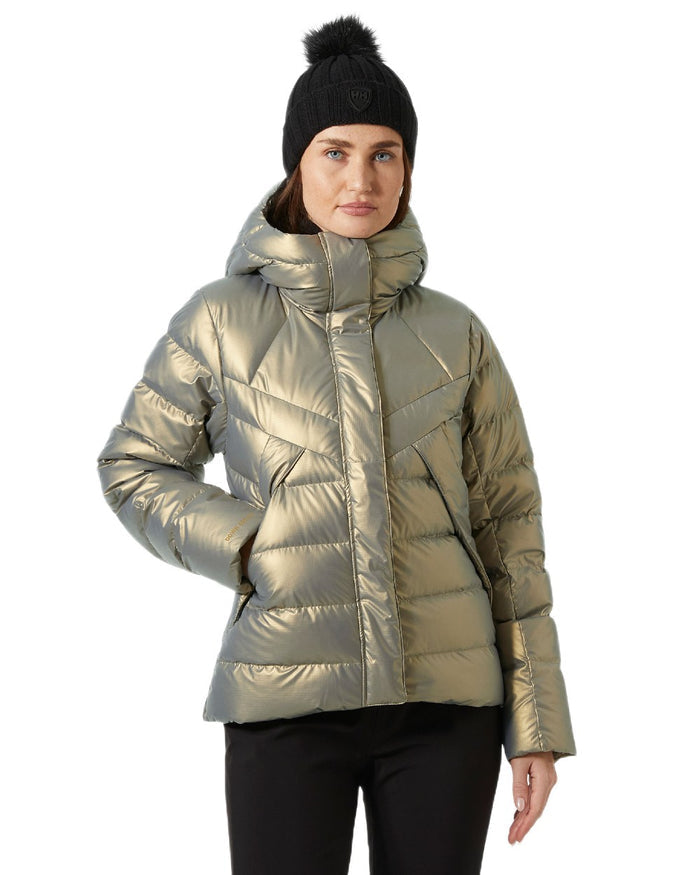 Lynx Coloured Helly Hansen Womens Winter Bliss Down Jacket on white background #colour_lynx