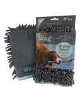 Grey Blue coloured Henry Wag Microfibre Drying Glove on white background #colour_grey-blue
