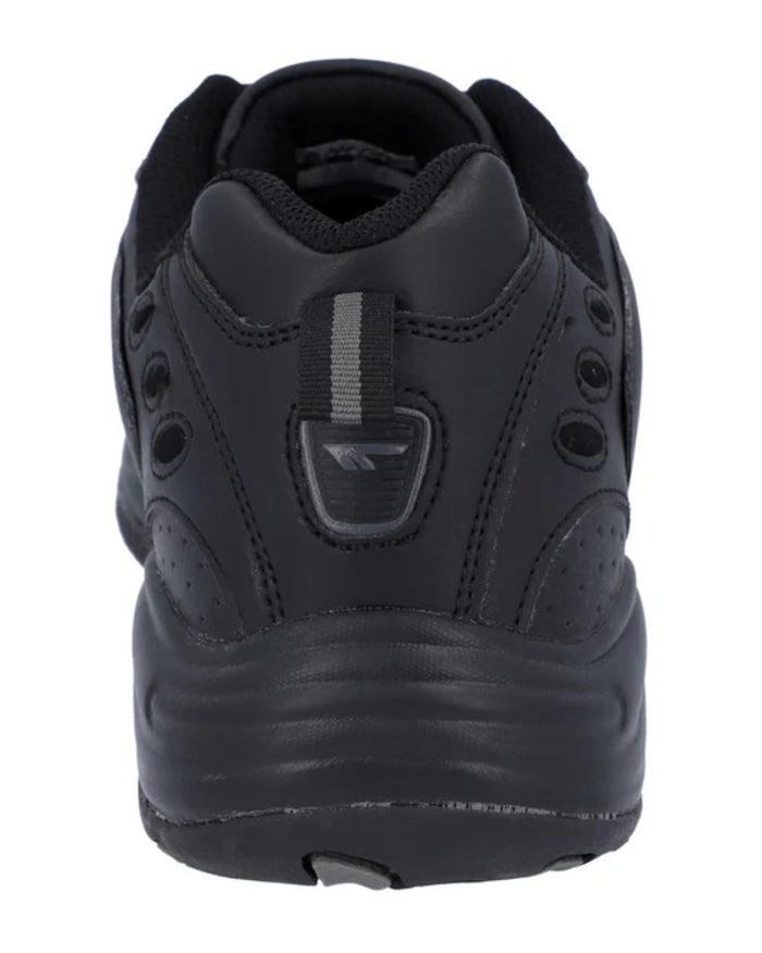 Black Coloured Hi-Tec Blast Lite Trainers On A White Background #colour_black