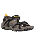 Dark Taupe Light Taupe Coloured Hi-Tec Crater Sandals On A White Background #colour_dark-taupe-light-taupe
