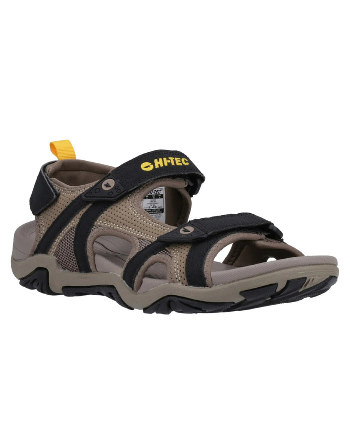 Dark Taupe Light Taupe Coloured Hi-Tec Crater Sandals On A White Background #colour_dark-taupe-light-taupe