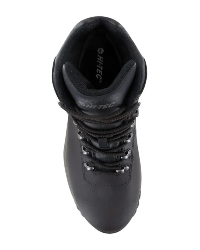 Dark Chocolate Coloured Hi-Tec Eurotrek Lite Waterproof Hiking Boots On A White Background #colour_dark-chocolate