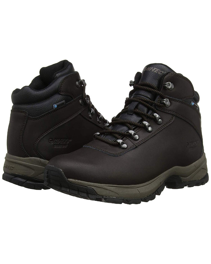 Dark Chocolate Hi-Tec Ladies Eurotrek Lite Waterproof Boots on white background #colour_dark-chocolate