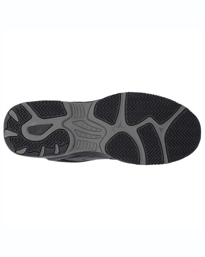 Black coloured Hi-Tec Mens Blast Lite Wide Fit Trainers on white background #colour_black