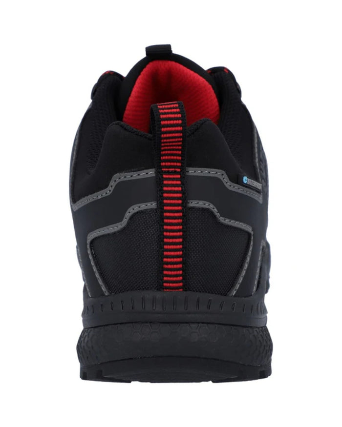 Black Coloured Hi-Tec Mens Diamonde Low Boots On A White Background #colour_black